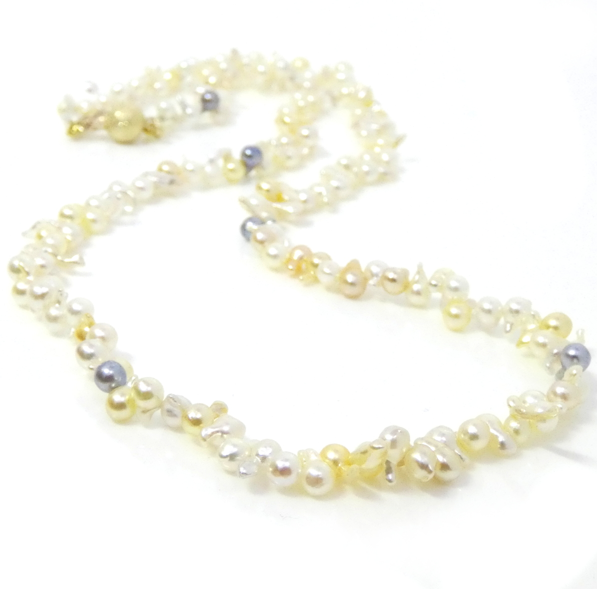 Multicoloured Akoya 'Acupuncture' Pearls Necklace